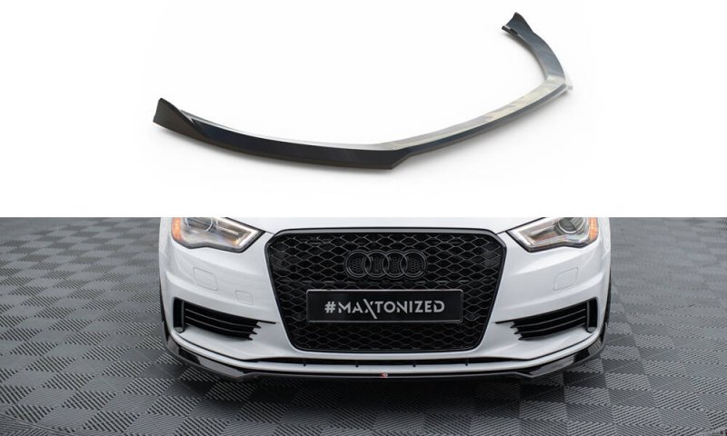 Maxton Front Ansatz V.2 Audi A3 Limousine 8V schwarz Hochglanz AU-A3-3-S-FD2-G