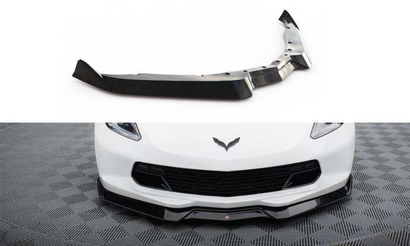 Maxton Front Ansatz V.2 Chevrolet Corvette Stingray / Z06 C7 schwarz Hochglanz CH-CO-C7-FD2-G
