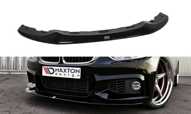 Maxton Front Ansatz für v.2 BMW 4er F32 M Paket (GTS-look) schwarz Hochglanz BM-4-F32-MPACK-FD2-G