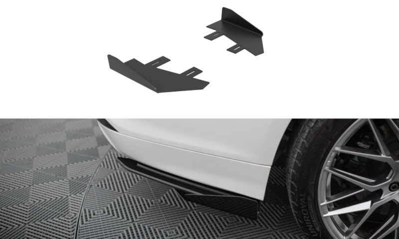 Maxton Hintere Seiten Flaps Ford Mondeo Sport Mk5 Facelift / Fusion Sport Mk2 Facelift schwarz Hochglanz FOMO5FSPORTCNC-RSF1-G