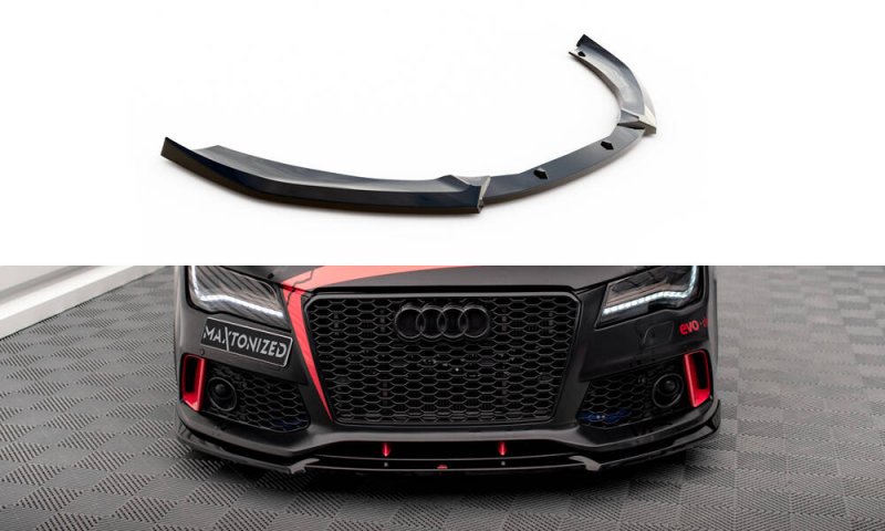 Maxton Front Ansatz Audi A7 RS7 Look C7 schwarz Hochglanz AU-A7-C7-RS7LOOK-FD1-G