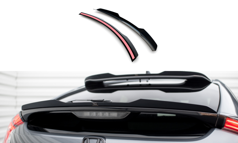 Maxton Niedriger Spoiler CAP für Honda Civic Sport Mk 10 schwarz Hochglanz HO-CI-10-SPORT-CAP2-G