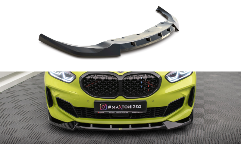 Maxton Front Ansatz V.6 für BMW 1er F40 M-Paket / M135i  schwarz Hochglanz BM-1-40-M-FD4-G