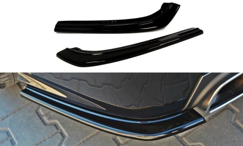 Maxton Heck Ansatz Flaps Diffusor für AUDI S8 D3 schwarz Hochglanz AU-S8-D3-RSD1-G