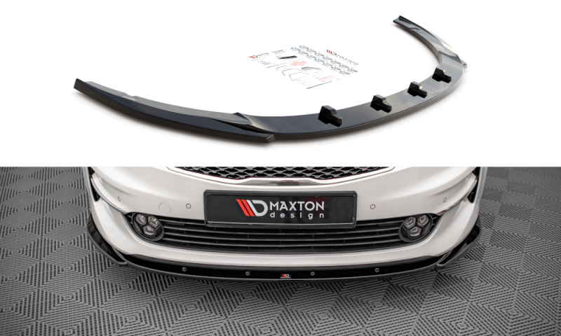 Maxton Front Ansatz V.2 für Kia Optima Mk4 schwarz Hochglanz KI-OP-2-FD2-G