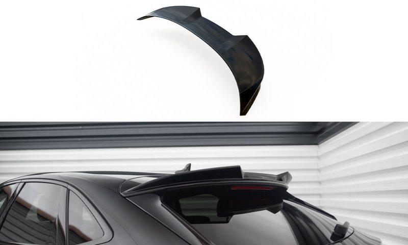 Maxton Spoiler CAP Abrisskante 3D Audi Q3 Sportback F3 schwarz Hochglanz AU-Q3-2-SB-CAP1-G