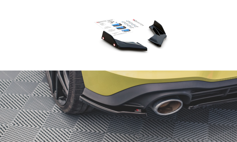 Maxton Heck Ansatz Flaps Diffusor V.2 für Volkswagen Golf 8 GTI Clubsport schwarz Hochglanz VW-GO-8-GTI-CS-RSD2-G