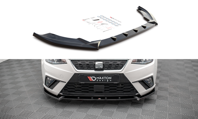 Maxton Front Ansatz V.1 für Seat Ibiza FR/ Standard Mk5 schwarz Hochglanz SE-IB-5-FD1-G