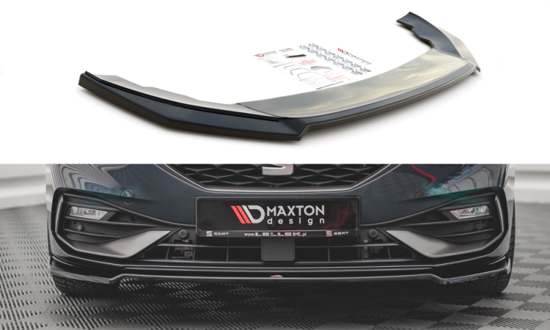 Maxton Front Ansatz V.3 für Seat Leon FR Mk4 schwarz Hochglanz SE-LE-4-FR-FD4-G