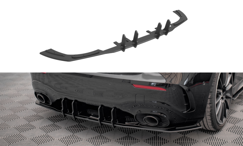 Maxton Street Pro Heckschürze für Mercedes A35 AMG Hatchback Aero Pack W177 MEA17735CNC-RS1BRB
