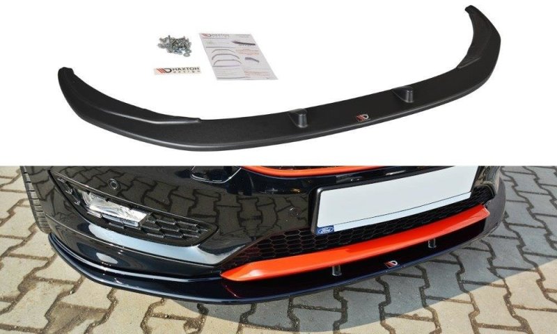 Maxton Front Ansatz V.1 für Ford Focus ST-Line Mk3 FL schwarz Hochglanz FO-FO-3F-STLINE-FD1-G