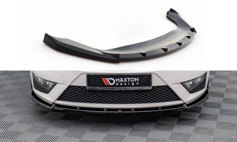 Maxton Front Ansatz V.2 Seat Ibiza FR SC Mk4 Facelift schwarz Hochglanz SE-IB-4F-FR-SC-FD2-G
