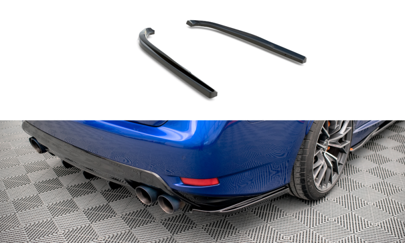 Maxton Heck Ansatz Flaps Diffusor für Lexus GS F Mk4 Facelift schwarz Hochglanz LE-GSF-4F-RSD1-G