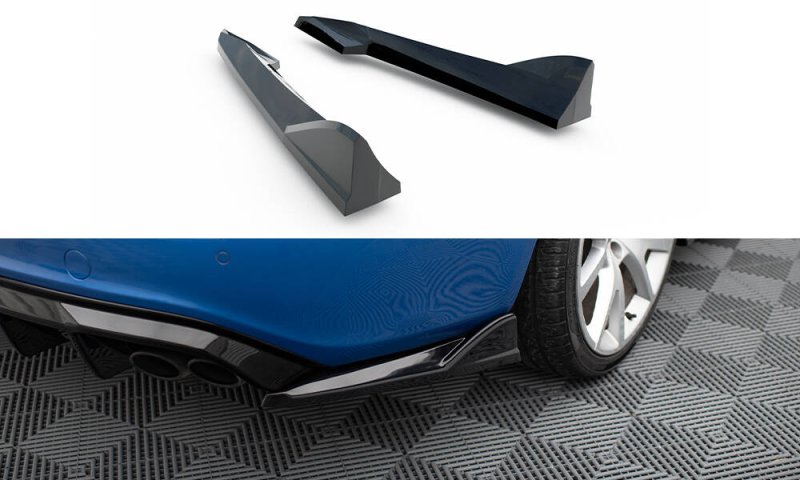 Maxton Heck Ansatz Flaps Diffusor V.2 Audi S4 Limousine B8 schwarz Hochglanz AU-S4-B8-RSD2-G