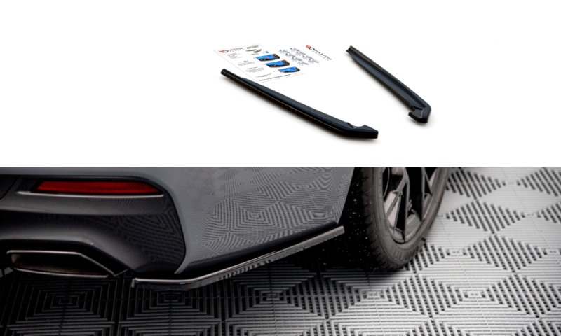 Maxton Heck Ansatz Flaps Diffusor für BMW 5er G30 Facelift M-Paket schwarz Hochglanz BM-5-G30F-MPACK-RSD1-G