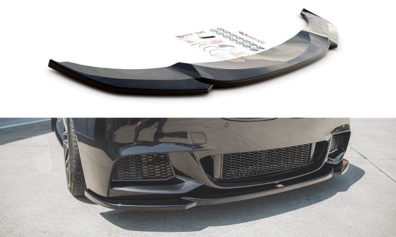 Maxton Front Ansatz V.4 für BMW 5er F10/F11 M-Paket schwarz Hochglanz BM-5-10-MPACK-FD4-G
