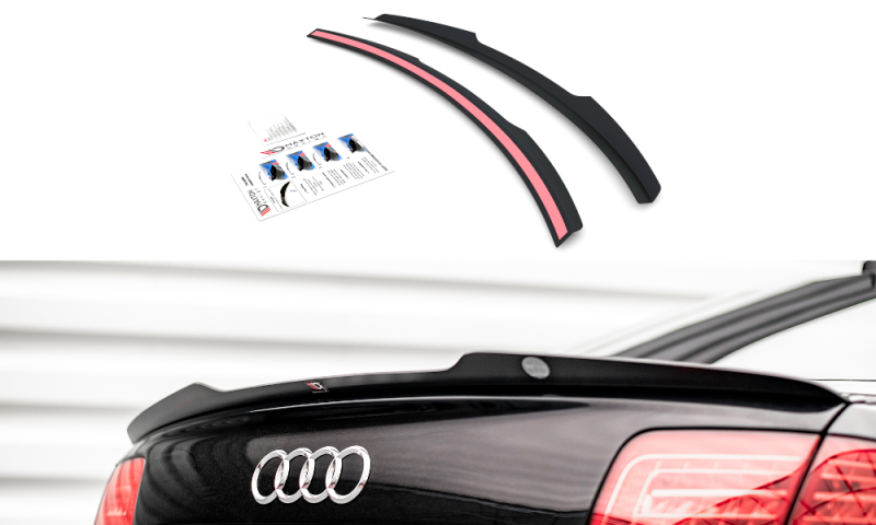 Maxton Spoiler CAP für Audi S8 D3 schwarz Hochglanz AU-S8-D3F-CAP1-G
