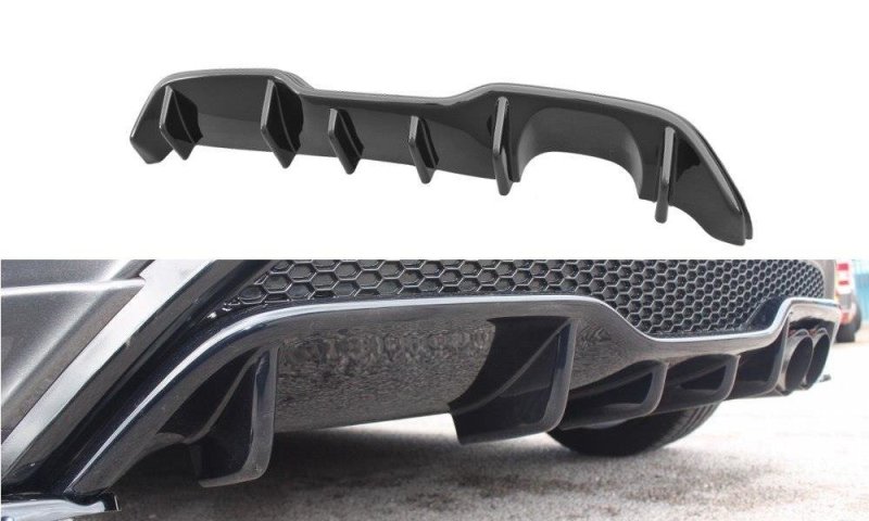 Maxton Diffusor Heck Ansatz für Ford Fiesta ST Mk7 FL schwarz Hochglanz FO-FI-7F-ST-RS1-G