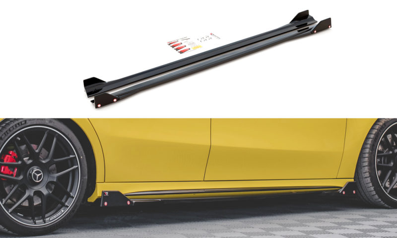 Maxton Seitenschweller Ansatz + Flaps V.2 für Mercedes-AMG A45 S ME-A-177-45-SD2G+S