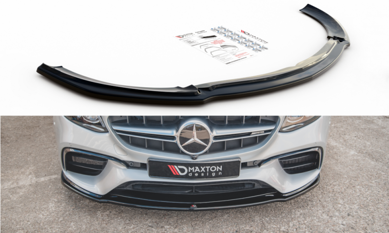 Maxton Front Ansatz V.2 für Mercedes-Benz E63 AMG Kombi/Limousine S213/W213 schwarz Hochglanz ME-E-213-63-ES-FD2-G