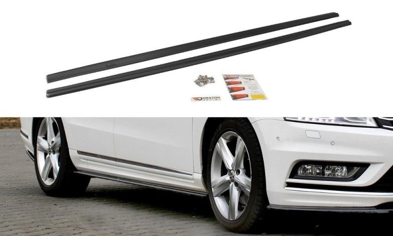 Maxton Seitenschweller Ansatz für Vw Passat B7 R-Line schwarz Hochglanz VW-PA-B7-RLINE-SD1-G