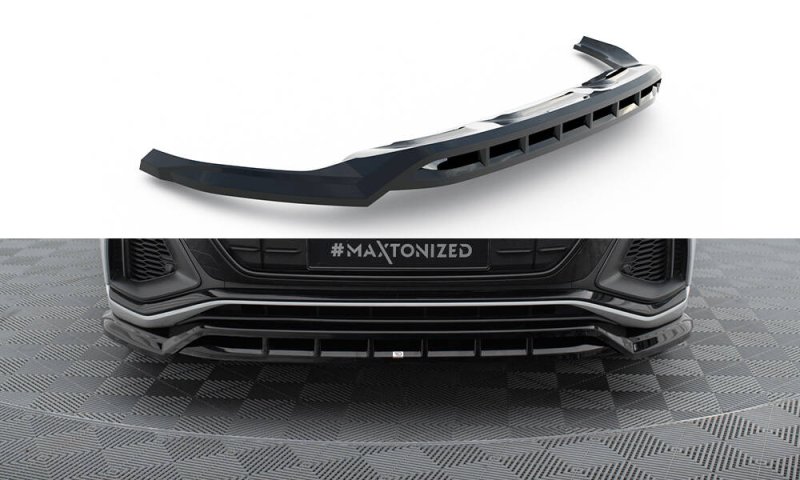 Maxton Front Ansatz V.2 Audi SQ8 / Q8 S-Line Mk1 schwarz Hochglanz AU-SQ8-1-FD1G+FD1R-G