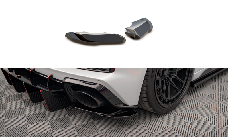Maxton Heck Ansatz Flaps Diffusor für Audi R8 Mk2 Facelift schwarz Hochglanz AU-R8-2F-RSD1-G
