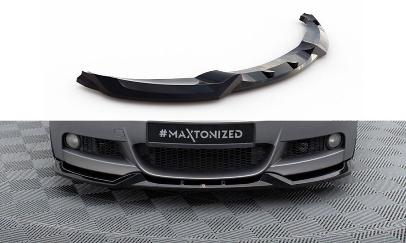 Maxton Front Ansatz V.1 BMW 1er M-Paket E82 schwarz Hochglanz BM-1-82-MPACK-C-FD1-G