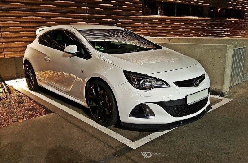Maxton Front Ansatz für OPEL ASTRA J OPC / VXR v.1 schwarz Hochglanz OP-AS-4-OPC-FD1-G