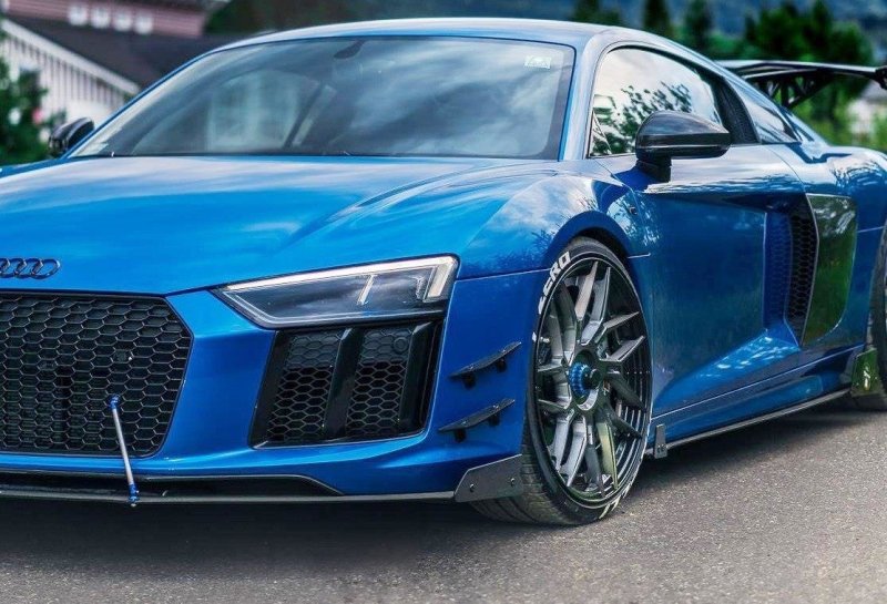 Maxton Stoßstangen Flaps Wings vorne Canards für Audi R8 Mk.2 AU-R8-2-CNC-CAN1