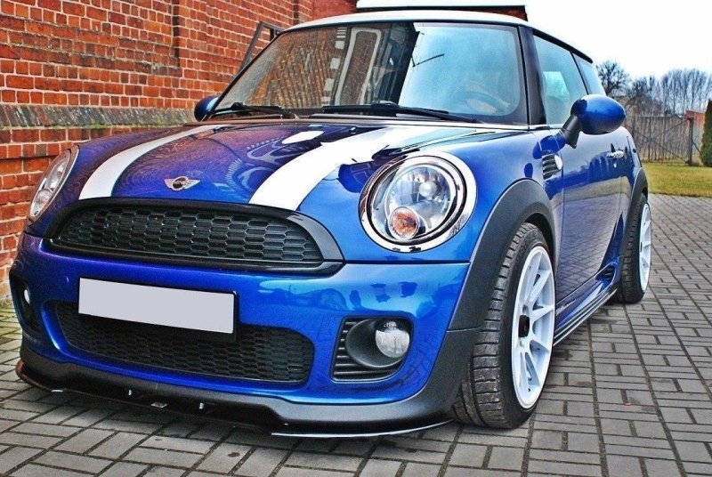 Maxton Front Ansatz für MINI COOPER R56 JCW schwarz Hochglanz MC-2-JCW-FD1-G