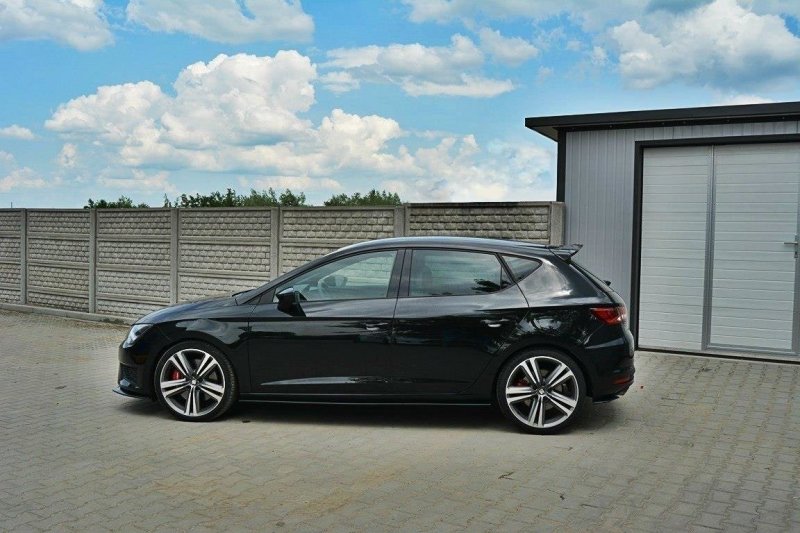 Maxton Seitenschweller Ansatz für SEAT LEON III CUPRA / FR schwarz Hochglanz SE-LE-3-FR-SD1-G