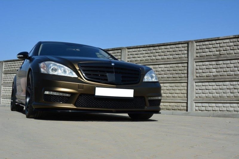 Maxton Front Ansatz für MERCEDES S-KLASSE W221 AMG schwarz Hochglanz ME-S-W221-AMG-FD1-G