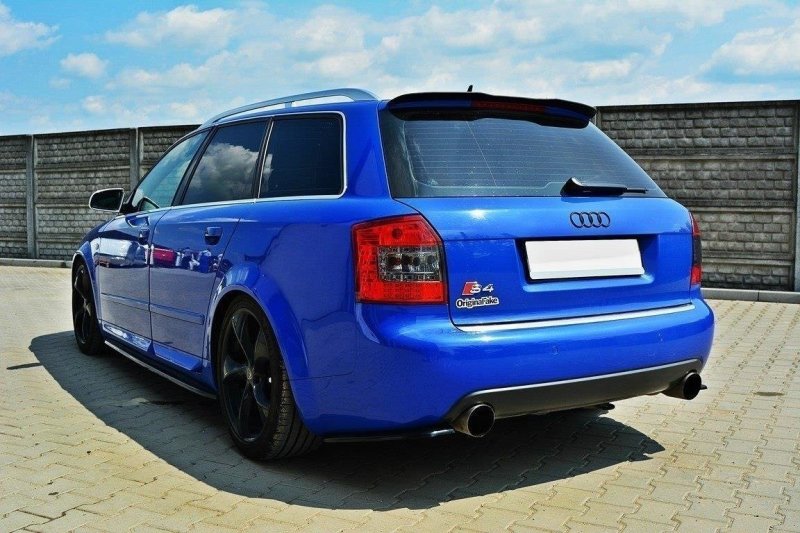 Maxton Heck Ansatz Flaps Diffusor für AUDI S4 B6 Avant schwarz Hochglanz AU-S4-B6-RSD1-G