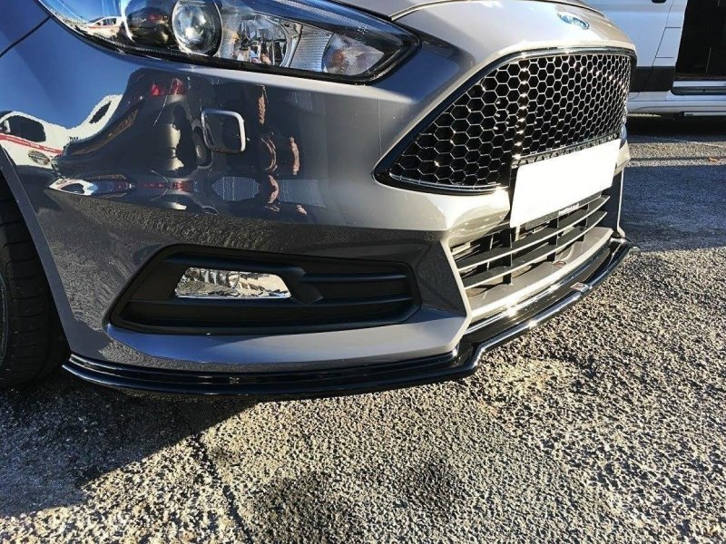 Maxton Front Ansatz V.3 für Ford Focus ST Mk3 FL schwarz Hochglanz FO-FO-3F-ST-FD3-G