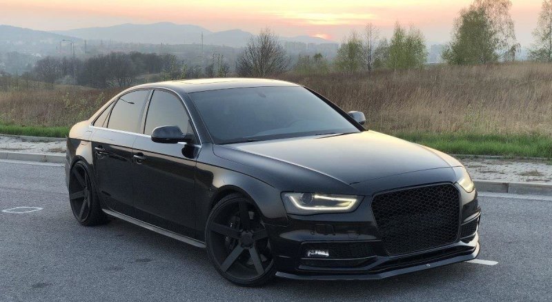 Maxton Front Ansatz V.1 für Audi S4 B8 FL schwarz Hochglanz AU-S4-B8F-FD1-G