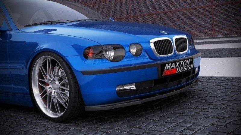 Maxton Front Ansatz für BMW 3er E46 COMPACT schwarz Hochglanz BM-3-46-CT-FD1-G
