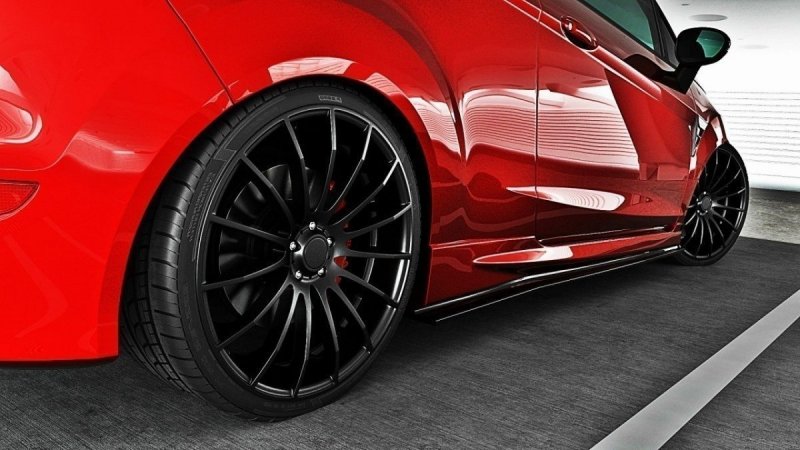 Maxton Seitenschweller Diffuser Ford Fiesta ST / ST-Line Mk7 / Mk7 FL schwarz Hochglanz FO-FI-7/7F-ST-SD1-G