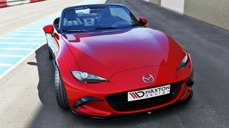 Maxton Front Ansatz für v.1 Mazda MX-5 IV schwarz Hochglanz MA-MX5-4-FD1-G