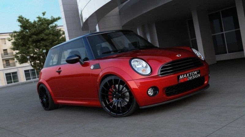 Maxton Front Ansatz für MINI COOPER schwarz Hochglanz MC-1F-FD1-G
