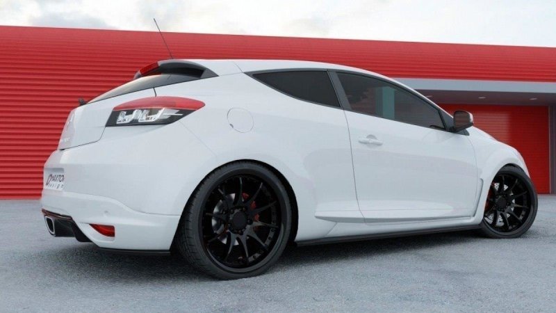 Maxton Seitenschweller Ansatz für RENAULT MEGANE 3 RS schwarz Hochglanz RE-ME-3-RS-SD1-G