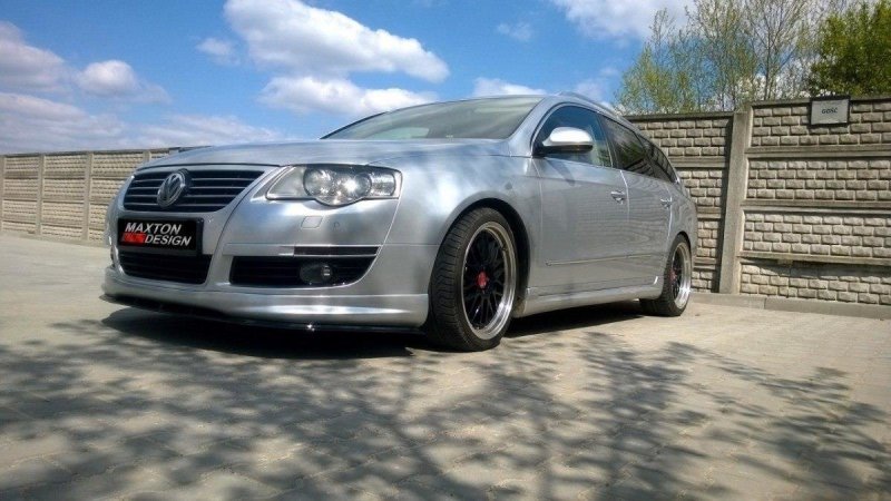 Maxton Front Ansatz für VW PASSAT B6 R-LINE schwarz Hochglanz VW-PA-3C-RLINE-FD1-G