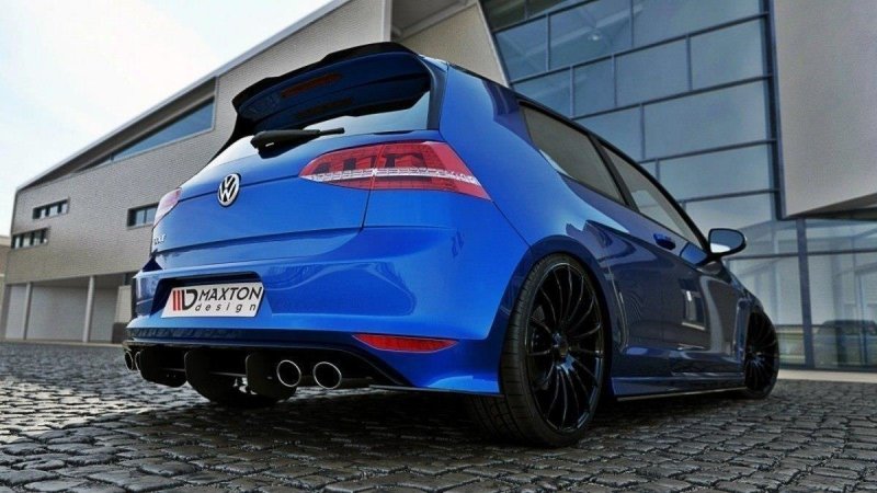 Maxton Diffusor Heck Ansatz für Heckschürze für & Heck Ansatz Flaps Diffusor für VW GOLF 7 R HATCHBACK  VW-GO-7-R-HB-CNC-RS1