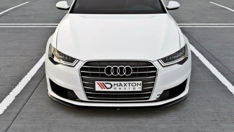 Maxton Front Ansatz für Audi A6 Ultra C7 FL schwarz Hochglanz AU-A6-C7-U-FD1-G