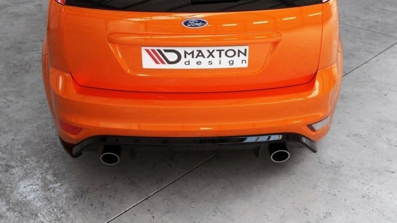Maxton Heck Ansatz Flaps Diffusor V.2 für Ford Focus ST Mk2 FL schwarz Hochglanz FO-FO-2F-ST-RSD2-G