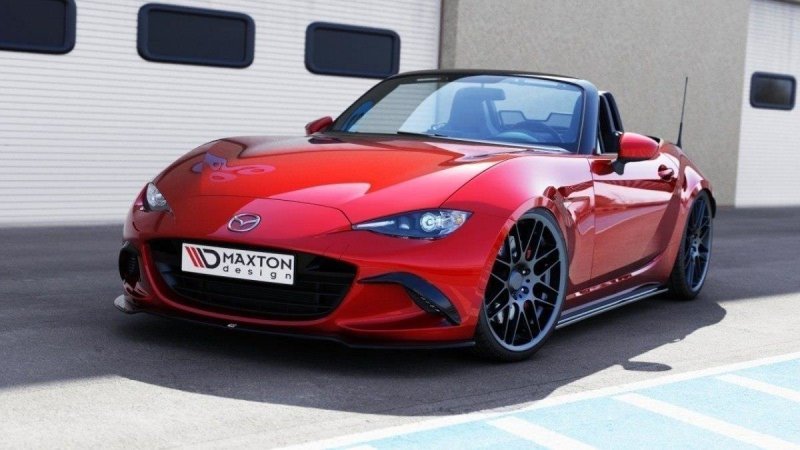 Maxton Nebelleuchten Abdeckung für Mazda MX-5 IV schwarz Hochglanz MA-MX5-4-FV1-G