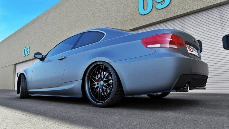 Maxton Heck Ansatz Flaps Diffusor für BMW 3er E92 M Paket schwarz Hochglanz BM-3-92-MPACK-RSD1-G