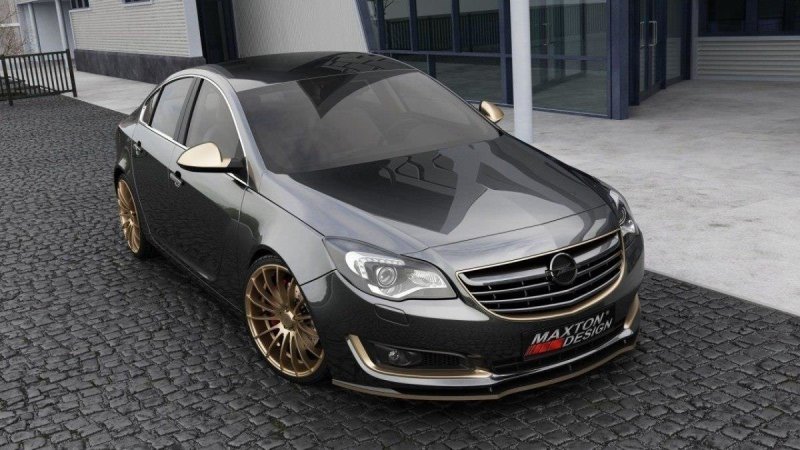 Maxton Front Ansatz für OPEL INSIGNIA MK1 Facelift schwarz Hochglanz OP-IS-1F-FD1-G
