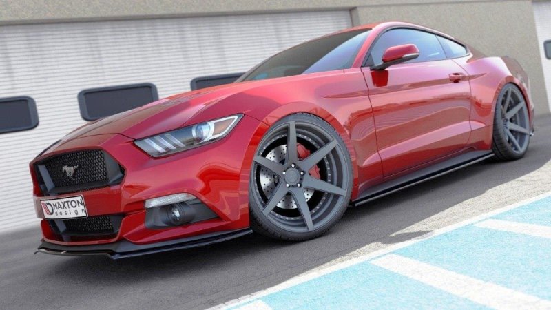 Maxton Front Ansatz für Ford Mustang Mk6 schwarz Hochglanz FO-MU-6-FD1-G