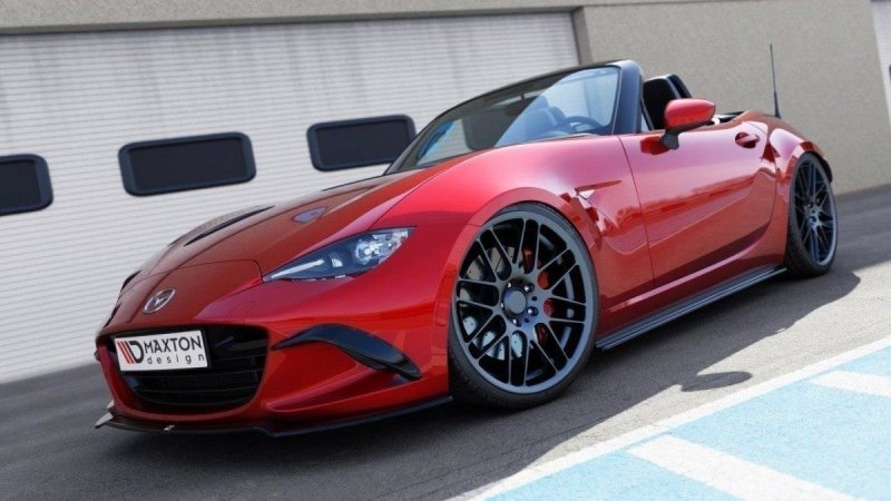 Maxton Seitenschweller Ansatz für Mazda MX-5 IV schwarz Hochglanz MA-MX5-4-SD1-G